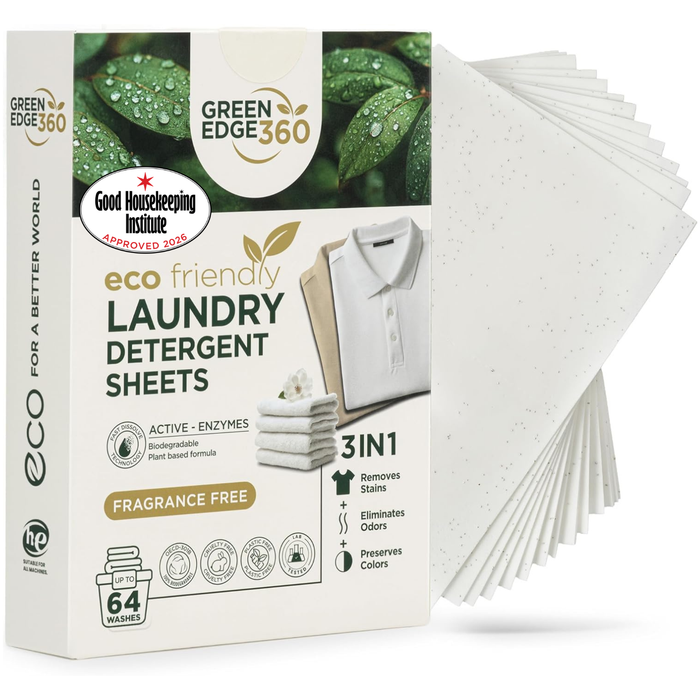 Green Edge 360 Fragrance Free Laundry Detergent Sheets