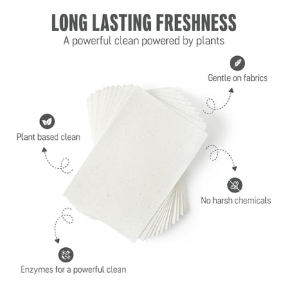 Fragrance Free Eco Friendly Laundry Detergent Sheets