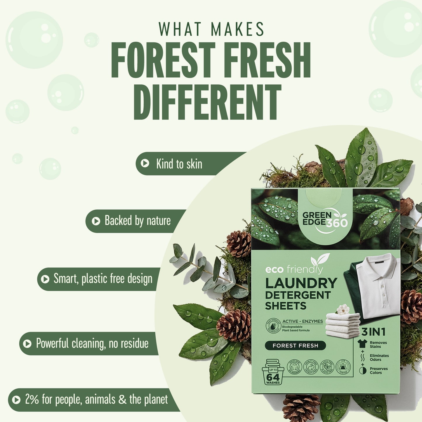 Forest Fresh Laundry Detergent Sheets Bundle (Up to 192 Washes)