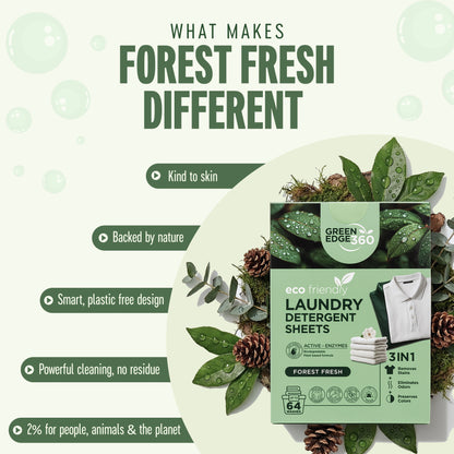 Forest Fresh Laundry Detergent Sheets Bundle (Up to 192 Washes)