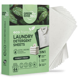Green Edge 360 Forest Fresh laundry detergent sheets – eco-friendly cleaning for fresh, long-lasting laundry. 